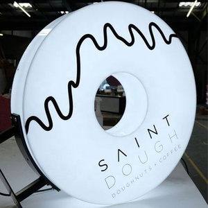 <strong>Double</strong> <strong>Sided</strong> Custom Round Exterior Circle <strong>Sign</strong> Led Illuminated Round Blade Signage Business Logo Light Box <strong>Sign</strong>