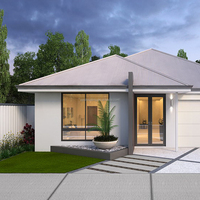 Maison préfabriquée modulaire de luxe en conteneur, design 3D, imperméable, pour carport, villa moderne, construction à panneaux sandwich