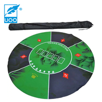 UOO Tapis de poker ronds en caoutchouc et mousse personnalisés d'usine Tapis de table de jeu en caoutchouc Texas bleu vert Tapis de table de casino
