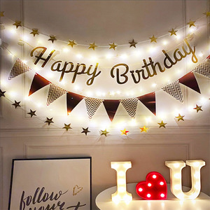 Bannière Joyeux Anniversaire DIY avec Lumière LED de 3m Décoration de Fête pour Fond de Fête Joyeux Anniversaire Décoration de Fête Fournitures - Product Image 2