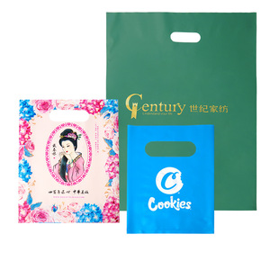 <b>Plastic</b> Pe <b>Tote</b> Bag Square Shape Digital Printing Custom Advertising Four Finger Bag - Product Image 3