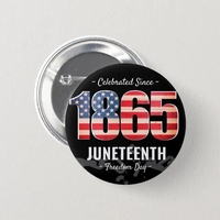 Drapeau Juneteenth personnalisé célébrer la liberté pinback bouton pinback bouton broche