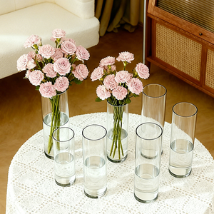 Jarrón de <span class=keywords><strong>Vidrio</strong></span> de Borosilicato de Alta Calidad al por Mayor, Diseño Moderno, Lujoso, <span class=keywords><strong>Grande</strong></span>, Simple, para Mesa, para Aniversario - Product Image 5