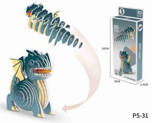 Puzzles d'animaux en papier 3D et ensemble de jouets de dinosaures et de la faune à construire soi-même - Jeux de puzzles 3D créatifs pour un divertissement éducatif et interactif - Product Image 4