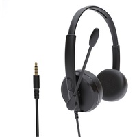 Casque de centre d'appels avec port USB et répartiteur 3,5 mm, idéal pour l'éducation, le bureau, le gaming, la banque, le service client en sortie ligne, intra-auriculaire