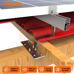 SOEASY - Sistema <span class=keywords><strong>de</strong></span> Montaje <span class=keywords><strong>de</strong></span> Paneles <span class=keywords><strong>Solares</strong></span> en Techo, Kit Completo con Ganchos para Tejas, Abrazaderas, Juntas EPDM SUS304 y Herrajes <span class=keywords><strong>de</strong></span> Aluminio - Product Image 1