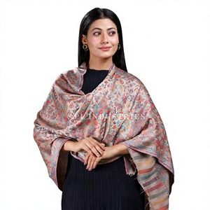 Chal de Lana Pura con Diseño Jacquard de Animales Bohemios, Transpirable y Suave al Tacto, para Mujer, Ideal para Uso Diario y Viajes - Product Image 3