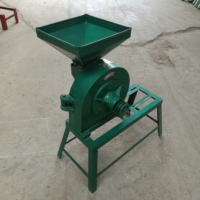 Moulin à volaille 9FZ-16 220V, moteur 1,1 kW, capacité 80 kg/h, broyeur multi-usages pour aliments pour animaux et traitement du maïs