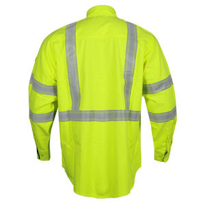 Chemise de sécurité ignifuge et résistante aux arcs électriques, jaune, mélange acrylique, pour mineurs, ouvriers de l'énergie, industrie pétrolière, vêtements de travail de protection - Product Image 2