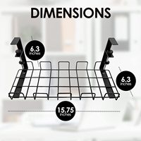 Étagère de bureau de qualité supérieure avec vis pour la gestion des fils Organisateur de fil de bureau Hauteur réglable Métal en aluminium