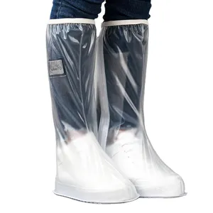 Tái Sử Dụng Thể Thao Ngoài Trời Chống Trượt PVC Overshoes Trong Suốt Không Thấm Nước Giày Mưa Giày Bảo Vệ