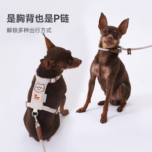 Hoopet Dog Harness Chest Back Set Adjustable Small Breed <b>Pet</b> <b>Leash</b> With Bag For Walking - Product Image 2