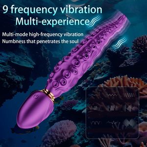 Vibratore a Forma di Tentacolo di Polpo con 9 Modalità di Vibrazione a 360 Gradi ° Giocattoli per Adulti per Coppie con Funzioni di Massaggio Vaginale, Anale e dei Capezzoli - Product Image 3