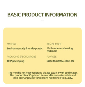 Chủ đề toán học dập nổi loạt phim hoạt hình 3D Tự làm hoạt hình toán học in khuôn bánh quy Vật liệu PLA thực phẩm an toàn Kit 2 - Product Image 6