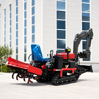 Traktor Mini Crawler 25HP 35HP Mini Pertanian Kebun dengan Mini Tracks Crawler Drive Traktor diesel Harga Diskon