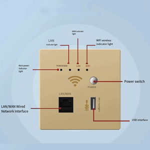 Routeur mural sans fil 5G durable avec logo personnalisé, 86*86mm, multifonction AP/WIFI, fabriqué en matériau PC, routeur 300/1000 Mbps, prise - Product Image 4