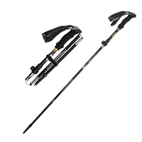 Bâton de randonnée de trekking pliant de voyage personnalisé en usine avec étui de transport, canne pliable bâton de marche réglable EVA,EVA