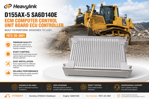 Unidad de Control ECM Heavylink, Placa de Control ECU para Motor Komatsu D155AX-5 SA6D140E 7872-20-3601 - Product Image 1