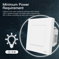 WiFi Zigbee Smart Home EU Saklar Tombol Tekan 86 Tanpa Netral Satu Kabel Live, Timer Terkendali Aplikasi 10A 240V Tidak Memerlukan Kapasitor