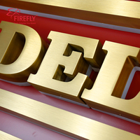Letrero LED Personalizado para Tienda, Letrero con Logotipo Iluminado en Acero Inoxidable 3D con Panel Trasero para Comercio