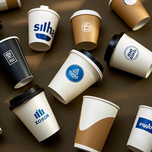 Biểu tượng tùy chỉnh dùng một lần đôi tường Cốc giấy 4oz/8oz/10oz/12oz/14oz/16oz PLA ly cho đồ uống nóng lấy đi - Product Image 1