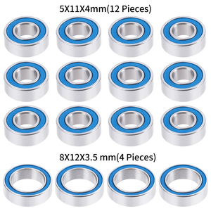 Kit de cojinete sellado de cubo de rueda de Metal azul, 16 Uds., piezas de repuesto para <span class=keywords><strong>Tamiya</strong></span> 1/10 <span class=keywords><strong>RC</strong></span> Car <span class=keywords><strong>Buggy</strong></span> Upgrade, rueda de Metal de repuesto - Product Image 5