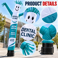 Ballon publicitaire gonflable Air Dancer pour clinique dentaire familiale, idéal pour attirer de nouveaux patients, avec affichage clair et personnalisé de votre marque