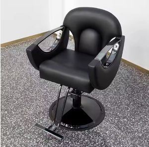 Belle chaise de <span class=keywords><strong>coiffure</strong></span> <span class=keywords><strong>en</strong></span> cuir avec base <span class=keywords><strong>en</strong></span> or Chaise de barbier professionnelle à vendre - Product Image 4