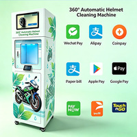 Distributeur automatique de nettoyage de casques de moto, machine de nettoyage de casques auto-service pour les locations de motos