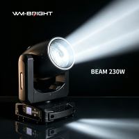 Projecteur à tête mobile IP20 230W LED à faisceau lumineux, double prismes (empilables), zoom avec anneau lumineux pour discothèque, DJ, événements de mariage