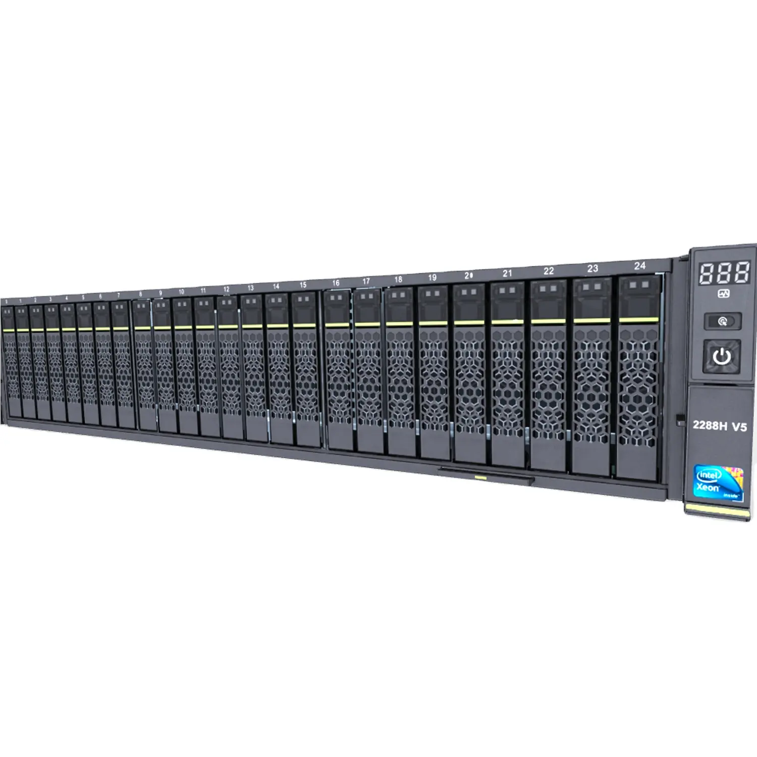 2U 2-Socket Rack Server FusionServer 2288H V5 Mendukung Dim 24 * DDR4 dan Hard Drive 312.5 Inci