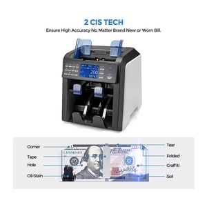 เครื่องนับธนบัตร<span class=keywords><strong>ต่าง</strong></span><span class=keywords><strong>ประเทศ</strong></span> AL-950 ระบบจดจำภาพ CIS นับจำนวนรวม นับมูลค่ารวม ดีไซน์ตั้งตรง ช่องใส่ธนบัตรแบบครึ่งช่อง - Product Image 2