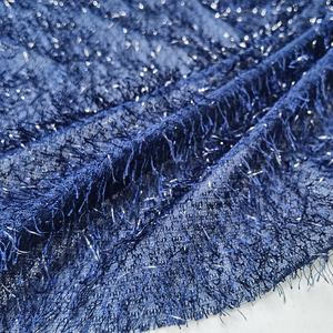 Usine en gros cheveux longs éponge métallique Lurex tricoté <span class=keywords><strong>Jersey</strong></span> tissu pour la décoration de la maison de Noël - Product Image 2