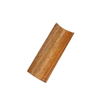 Cuillère à thé artisanale en bambou tressé, outil de cérémonie du thé chinois, tissage en chevrons, cuillère à mesurer concave, accessoire de Gongfu