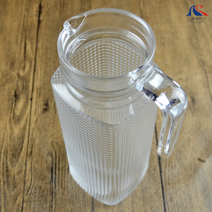 Hot bán <span class=keywords><strong>Jug</strong></span> Glass hẹp 1L Glass Pitcher với thiết kế vuông kim cương mô hình Stud Glass <span class=keywords><strong>Water</strong></span> Pitcher - Product Image 3