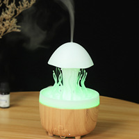 Humidificateur ultrasonique télécommandé en forme de méduse, brume rotative, lumières colorées, effet pluie, diffuseur d'arômes silencieux