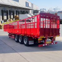 Semi-remorque JINFENG 60 tonnes à 3 essieux pour le transport de bétail, construction en acier, équipement de sol robuste