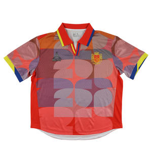 Maglia <span class=keywords><strong>da</strong></span> <span class=keywords><strong>Calcio</strong></span> Retrò Personalizzata <span class=keywords><strong>da</strong></span> Uomo Abbigliamento Sportivo a Righe Polo Vintage Classica <span class=keywords><strong>da</strong></span> Football - Product Image 2