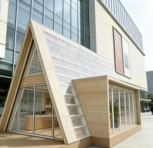Casa Contenedor Modular Triangular de Acero y Madera de Lujo Personalizable para Hoteles, Bares al Aire Libre y Tiendas - Product Image 6