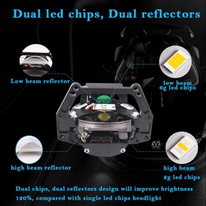 Bi Led <b>Projector</b> Headlight H4 H7 54W LHD/RHD Car Headlight Parts <b>Light</b> 3 Inch Retrofit Led Headlight in Car Auto Lighting System - Product Image 5