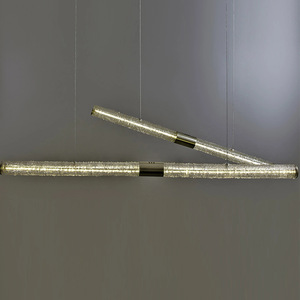 Luminaire suspendu moderne minimaliste de luxe pour salle à manger, style nordique, long panneau en verre pour bureau, bar, comptoir, salle d'exposition - Product Image 3