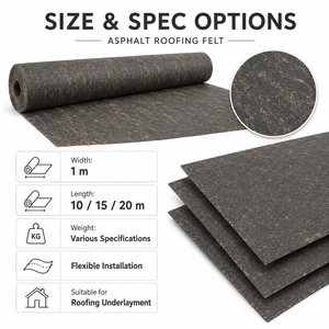 LULI-SHIELD <span class=keywords><strong>Rouleau</strong></span> de feutre de toiture en asphalte organique saturé respirant, durable et écologique, 15 lb 30 lb, Conception industrielle 5 Toits - Product Image 4