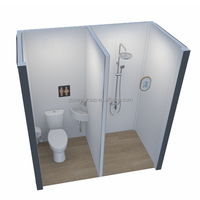 Remorque de salle de bain portable Toilette mobile de luxe Conteneur de toilette portable préfabriqué durable Wc mobile modulaire Maisons préfabriquées
