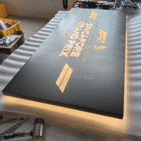 Cadre en acier inoxydable brossé PVD plaqué sous vide sur mesure pour boîte à lumière, fabrication supérieure, publicité extérieure électroplaquée