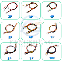 Connecteur de fil à bornes mâles JST SH pas de 1,0 mm, 2 3 4 5 6 7 8 10 broches, 10 cm, 30 AWG, fils électroniques, tête simple/double