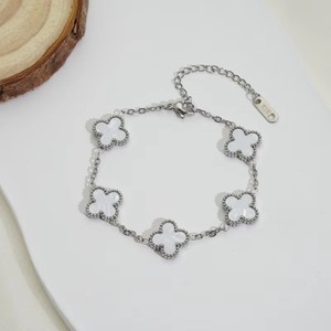 Pulsera de Trébol de la Suerte Clásica de Doble Cara de Alta Calidad, Chapada en Oro de 18K, Joyería al por Mayor de Fábrica, Estilo <span class=keywords><strong>Van</strong></span> <span class=keywords><strong>Cleef</strong></span> - Product Image 6