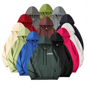 เสื้อฮู้ดแบบเรียบ OEM สำหรับฤดูหนาว ผลิตตามสั่ง ผ้าโพลีเอสเตอร์/คอตตอน  แบบสวมหัว  สำหรับผู้ชายและผู้หญิง  ไซส์ใหญ่  ขายส่ง - Product Image 2