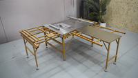 Scie à table coulissante portable 680 pour le travail du bois, machine à découper le bois pliable