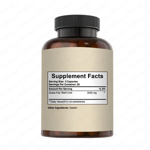 OEM/ODM/OBM Halal 100% Capsules de foie de boeuf pur <span class=keywords><strong>Peau</strong></span> de Poils Nourri d'herbe Supplément de foie de boeuf desséché pour adultes Stimulation d'énergie - Product Image 2