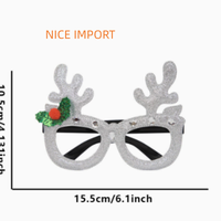 Décorations de Noël style Père Noël les plus vendues, lunettes de Noël, fournitures de fête pour enfants, articles de Noël, montures